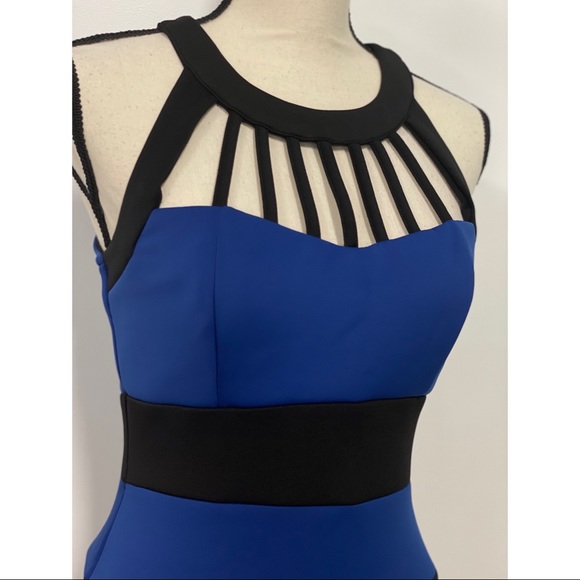 NWOT Trixxi Dress Blue & Black Striped Size 7 - Picture 3 of 5